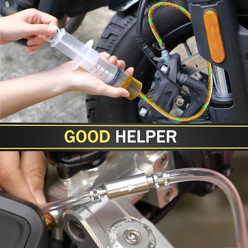 Meonum 2 Pack Brake Bleeder Kit, Hydraulic Disc Clutch Bleeding Kit 100ML 50cm Hose Oil Fluid&Brake Bleeder Hose with One Way Check Valve for Hydraulic System Bleeding, Quads System Repair Maintenance
