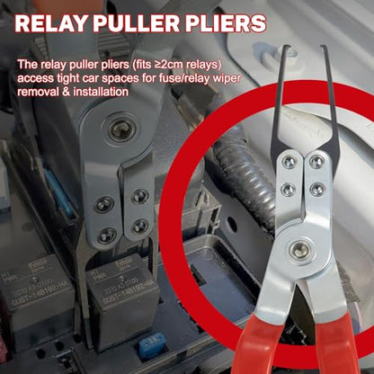 9 PCS Automotive Electrical Disconnect Pliers Kit, High-Carbon Steel Electrical Terminal Connector Separator Removal Clip Set with 37960/37980 Plier, Auto Test Pen, Terminal Pin Repair Tool - size: 9Pcs Connector Disconnect Pliers Kit