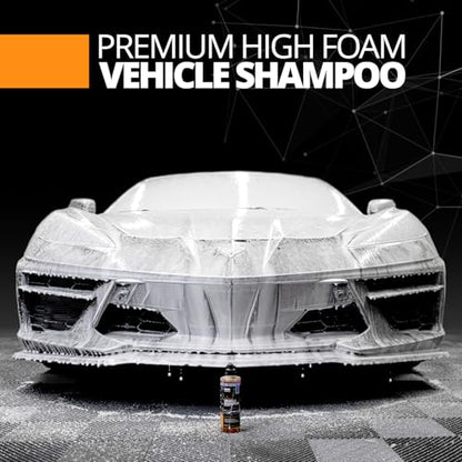 CERAKOTE High Foam Vehicle Shampoo (32 oz. Bottle) - pH Neutral Premium Car Wash Soap - Ceramic Coating Prep and Maintenance - Citrus Scent - Maximum Suds - size: 32 Fl Oz (Pack of 1)