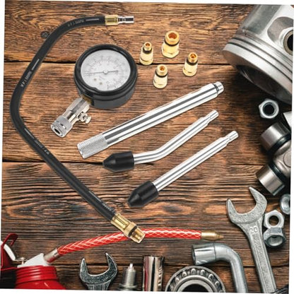 Cabilock 1set Dual-use Compression Tester Gauge for Automotive and Motorcycle Engine Diagnostics Accurate Cylinder Pressure Measurement Tool Kit Essential Accessories