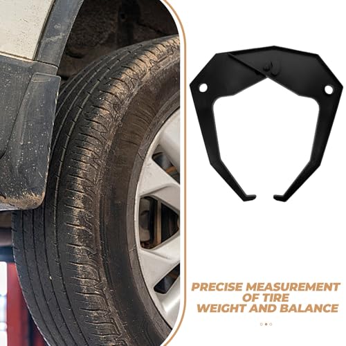 PRETYZOOM Portable Tire Balancer Caliper Measuring Tool for Tire and Wheel with Simple Operation and Damage Resistant Black Plastic Design for Personal Application and Vehicle Repair