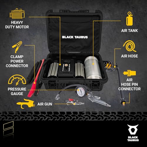 Portable Air Compressor – On‑Board & Offroad Tire Inflator for Cars, Trucks & 4×4 Vehicles – Automatic Pressure Control, High PSI & Dual‑Motor Options (Twin Air Compressor 561T) - style: Twin Air Compressor 561T