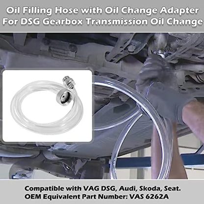 Oil Filling Hose Compatible with VAG DSG VW Audi, Replace for VAS 6262A Gearbox Oil Change Kit with Oil Change Adapter