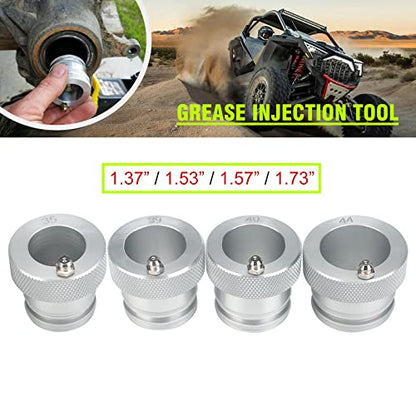 4Pcs Upgrade Wheel Bearing Greaser Tools Compatible with Ranger 800 900 XP1000 and Most UTV ATV Polaris Can-Am Maverick X3 Bearings w/Inner Dimension of 35mm+39mm+40mm+ 44mm