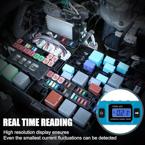 Qivine Automotive Circuit Fault Probe Tester, High-Precision Fuse Current Tester, 20A 48V Car Circuit Probe Tester with Backlit Display Front Light for Various Vehicles