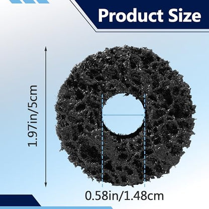 12PCS Wheel Hub Cleaning Pads, 2" Durable Nylon Web Pads, Wheel Stud Cleaner Pads - color: 12-PACK