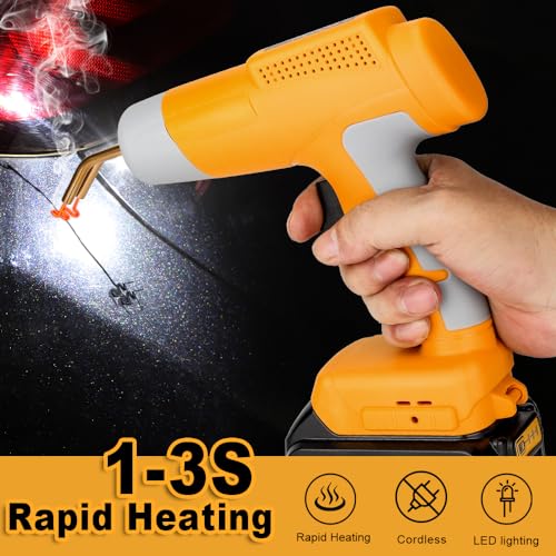 Choerinton Plastic Welder Compatible with Dewalt 20V Max Battery, with 600PCS Staples, Pure Copper Transformer, Rapid Heating, Plastic Welding Kit for Car Bumper, Dashboard & Repair(No Battery) - color: For Dewalt Battery
