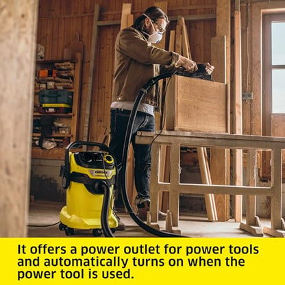 KÄRCHER Shop Vacuum WD 5 P, 6.6 Gal, 6.0 Peak HP, 33 ft Reach, Wet Dry Vacuum Cleaner, Heavy Duty, Blower Function, Crevice Tool, Floor Nozzle, Great for DIY Projects and Workshops - style: WD 5/P