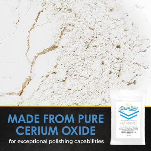 Optical Grade Cerium Oxide 8oz Glass Repair Powder | Glass Window and Windshield Repair | Optical Grade, for use with Camera, Scope, Binocular Lens | Remove Scratches and Scuffs (8oz) - style: 8oz
