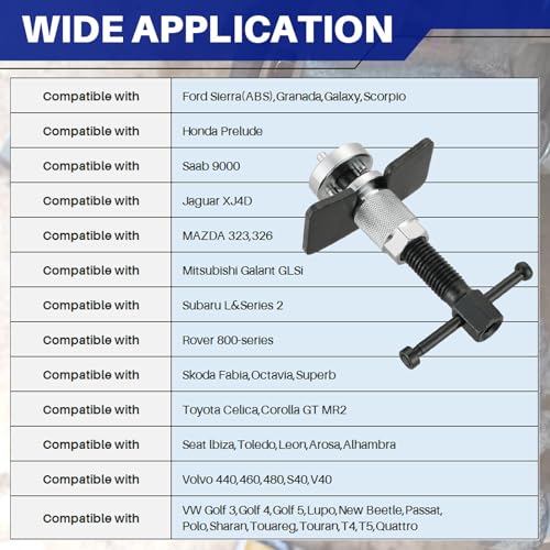 DASBET Disc Brake Caliper Piston Wind Back Tool | Automotive Car Disc Brake Piston Rewind Spreader Tool Professional Car Brake Caliper Rewind Tool for Replacement of Rear Brake Pad