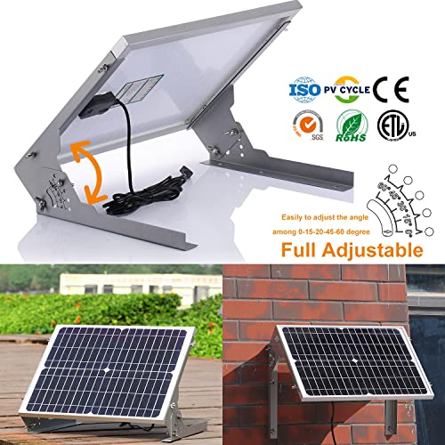 SUNER POWER 20W 12V Solar Battery Charger Maintainer, Built-in Smart MPPT Charge Controller, Adjustable Mount Bracket, Waterproof 20 Watt Solar Panel Kits for Car Automotive Boat Marine RV Trailer - size: BC-20W-P