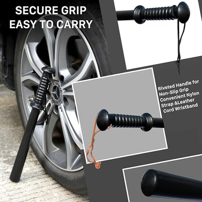 MALTERZER 2 PCS Rubber Tire Checker for Truckers Tool for Checking Tire Pressure, Wheel & Tire Accessories & Parts, Tire Repair Tools Fish Bat Self Defense - color: Black, 2 Pcs
