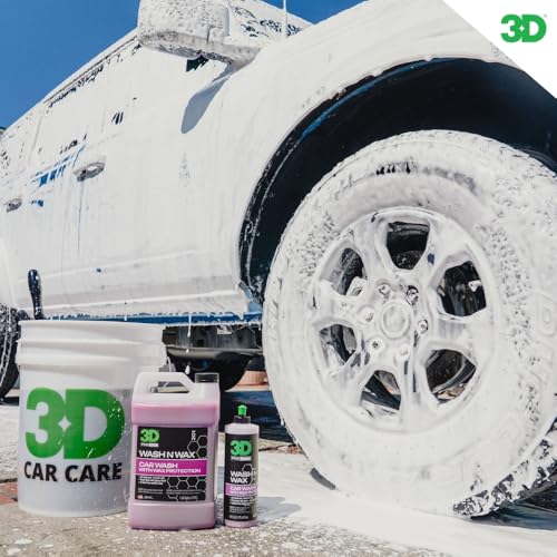 3D Wash N Wax Car Wash Soap - pH Balanced, Easy Rinse, Scratch Free Soap with Wax Protection - 16oz. - size: 16 Ounce (Pack of 1)