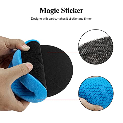 Autolock 5" Buffing Polishing Pads, 6Pcs 140mm Face for 5Inch Backing Plate | Compound Buffing Sponge and Woolen Pads Cutting Polishing Pad Kit for Car Buffer Polisher, Polishing and Waxing - size: 5.5 Inch