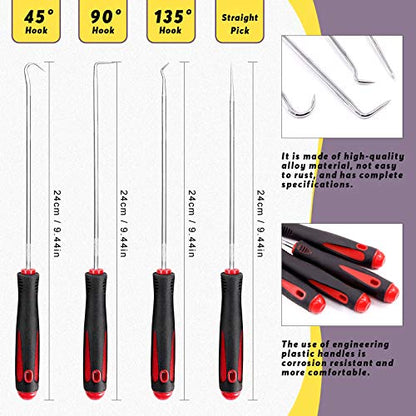 Swpeet 7Pcs Hose Clamp Pliers Set, Including Car Water Pipe Locking Pliers Hose Clamp Plier with 6Pcs Hose Removal Hook Set Perfect for Hose Installations of Low Radiators