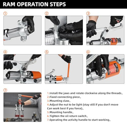 20T Hydraulic Gear Puller, 2/3 Jaw Bearing Puller with 13.8 Inch Spread, Heavy Duty Wheel Hub Separator for Truck Heavy Equipment Industrial Maintenance, Forged Steel, YL-20T - size: YL-20T
