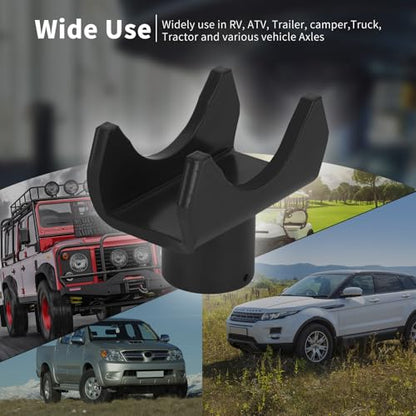 Bottle Jack Adapter for 12-Ton Jack - Fits 2/3/4 inch Round & 1.89" Square Tube - for RV, Truck, Trailer Jacks with Top Diameter < 1.61" - color: Black