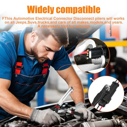 Electrical Disconnect Pliers 37960, 37980 Electrical Connector Pliers for Cars, Fuel Line Petrol Clip Pipe Plier, Compatible with Car Electrical Systems & Push Tab Style Plugs(3-Piece Set) - color: 3 Pcs Set