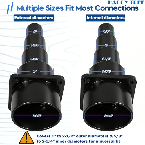 Universal Tool Adapter Attachment for Shop Vac Wet/Dry Vacuum Connects to Power Tools 2-1/2" Integrated Hose Adapters for Dust Collector for Saw and Sander - size: 1 Pack