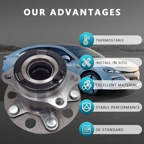 512333 Rear Wheel Bearing Hub Assembly for Jeep Compass, Patriot 2007-2017, Dodge Caliber 2007-2008 (2PCS) - size: 512333