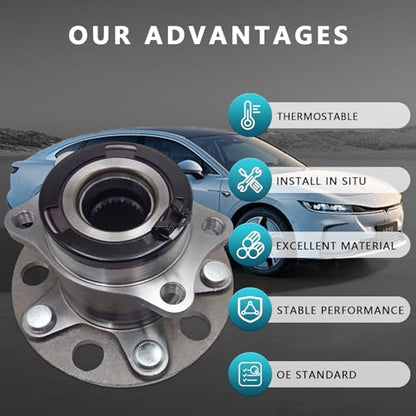 512333 Rear Wheel Bearing Hub Assembly for Jeep Compass, Patriot 2007-2017, Dodge Caliber 2007-2008 (2PCS) - size: 512333