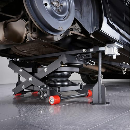 VEVOR Air Portable Car Lift, 6613 lbs/3 Ton Capacity, 21.7 inch Max Height, Adjustable Portable Air Car Lift with Airbag, Support Stands, Wheel Chocks, Rubber Pads, Heavy-Duty for Sedan SUV Pickup