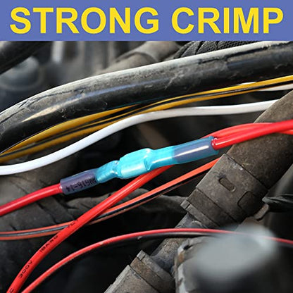 haisstronica 460PCS Heat Shrink Spade Connectors,AWG 22-10 Female and Male Wire Connectors,Quick Disconnect Spade terminlas - size: AWG 22-10, style: Male&Female Kit 460PCS