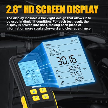 PT630 Fuel Pressure Gauge Digital Fuel Pressure Tester Kit 0-426.6 PSI Digital Display Automotive Tool for Motorcycle Car Truck Automotive Fuel Pressure Tester