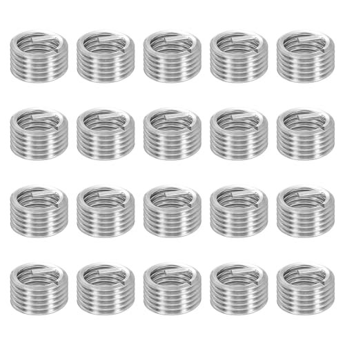 HARFINGTON 20pcs Wire Thread Repair Inserts M14 x 2 x 1D (14mm) Metric 304H Stainless Steel Helical Coiled Wire Screw Threaded Sleeve Sheath for Automotive Repairs - size: M14 x 2 x 1D
