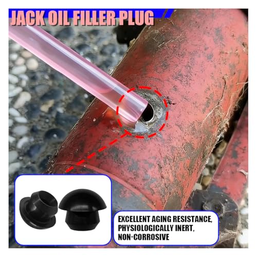 8mm Bottle Jack Floor Jack Oil Filler Plug, Rubber Horizontal Jacks Hydraulic Filler Bung for Sealing Oil Reservoir Ports, Flat-Head Hydraulic Top Pressure Rod Replacement Parts (24PCS) - size: 24PCS