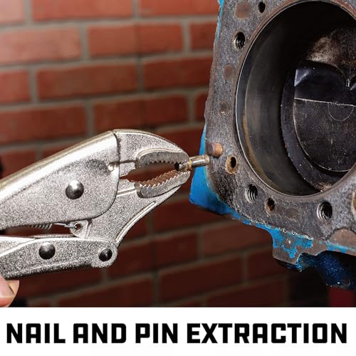 Slide Hammer Locking Pliers Set, 9 inch Locking Pliers, Sturdy 2 Pound Slide Hammer,Swivel Grip Attachment for Nail, Bolt, Pin, Seal, CV Axle Removal Tool
