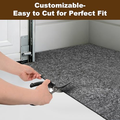 Non-Slip Garage Floor Mat, 17' x 7.4' Heavy Duty Under Car Parking Mat, Waterproof Oil Spill Containment Mat, Cuttable Reusable Garage Protector Mat for Concrete Floor