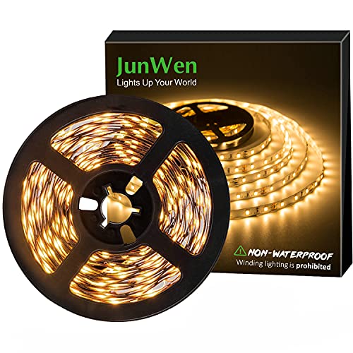 Flexible LED Strip Lights, Warm White,20ft 360LEDs 2835 LED Ribbon, String Light, 12V Tape Lights, Non Waterproof, Under Cabinet Children's Rooms Hallway Staircase Corridor Collectable - color: Warm White Without Adapter