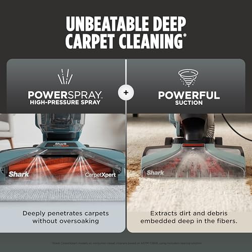Shark CarpetXpert | Upright Carpet, Area Rug & Upholstery Cleaner | Carpet Shampooer with Handheld Spot & Stain Eliminator | 3 Cleaning Tools | Slate Green | EX151 - style: CarpetXpert HairPro + Spot & Stain