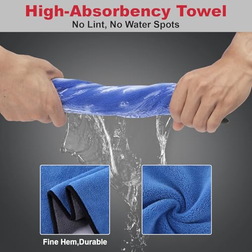8PCS Wheel Tire Cleaning Kit 360 Flexible Wool Scratch-Free Rim Brush | Dual Hardness & Boar Hair,Tire Dressing Pad Towel,Multi-Vehicle Auto Care Car Lover Gift Kit - size: 8 PCS