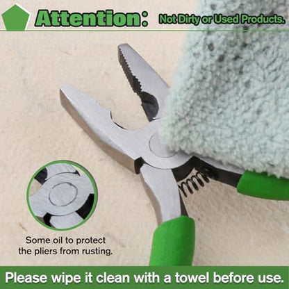 SPEEDWOX Mini Lineman's Pliers with Cutter, Serrated Jaw for Jewelry Craft | Multi Use Combination Pliers, Thin Side Cutters, Micro Fine Precision Tips, Wire Cutting & Gripping, for Beading, Hobby, DIY - style: Lineman's Clamp