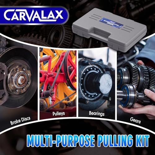 CARVALAX Gear Puller Set, 2T 5T and 5T Wide-Spread - Heavy Duty CR-V Steel 2 & 3 Reversible Jaw Bearing/Pulley Puller – Professional Automotive & Industrial Tool Kit for Mechanics, DIYers - size: 2T&5T&5L