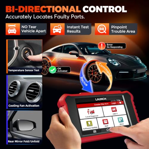 2026 LAUNCH Creader Elite V3.0 fit for Honda Acura Bi-Directional Scan Tool, Full System OBD2 Scanner, All Reset Service Code Reader, AUTOVIN, ECU Code, Battery Registration, Lifetime Free Update