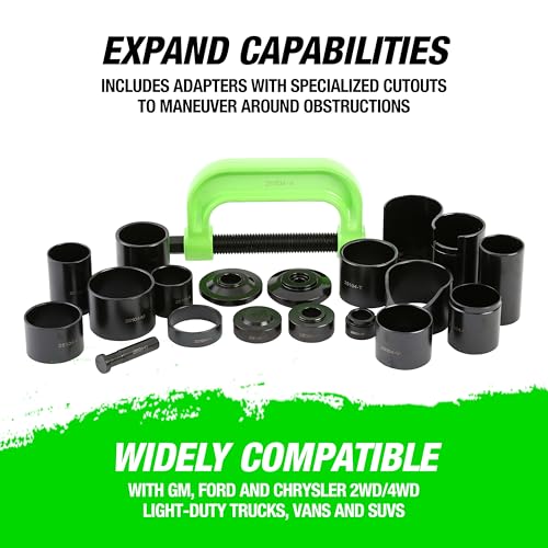 OEMTOOLS 21-Piece Master Ball Joint Press Kit for 2WD & 4WD Vehicles - style: Upper and Lower Ball Joint Installer/Remover
