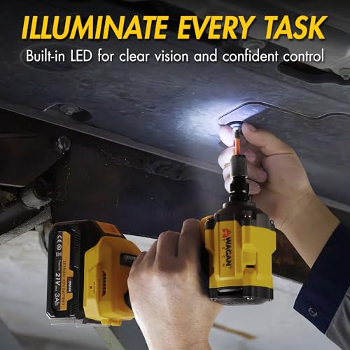 Wagan EL4500 OneVolt Cordless 3-in-1 Power Tool, 1/2 Inch Brushless Impact Wrench Kit with 280 ft-lbs Torque, 21V 3Ah Battery, Drill Bits, Screwdriver Bits and Impact Sockets for Car and Home - size: EL4500 21V