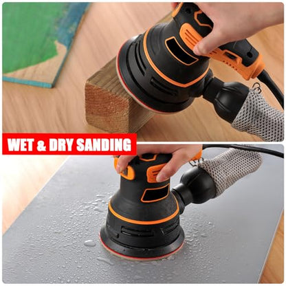 MAXMAN 18pcs Foam Sanding Pads, 5 Inch Bowling Sanding Pads, 2000 Grit Sanding Sponge Set, Reusable Wet Dry Sandpaper Block for Random Orbital Sander, Wood, Metal, Auto Polishing & Curved Surfaces - size: 5 inch, style: 2000 Grit