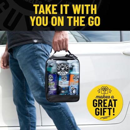 Chemical Guys, Raging Rhino Exterior, Interior & Tire Shine Kit | All-in-one exterior spray, interior cleaner, tire shine, microfiber towels and applicators in a storage bag, giftable set - size: 17.33 Fl Oz (Pack of 3), style: Quick Detailing Kit With Ba