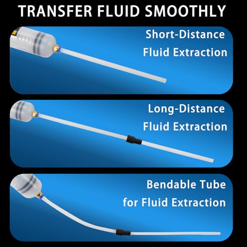Automotive Fluid Extractor Pump, 200 cc Oil Extractor Pump with Hose, Sealed Upgraded Oil Change Pump, Lightweight Oil Suction Pump for Changing Transmission, Power Steering, and Brake Fluid - size: 200 cc