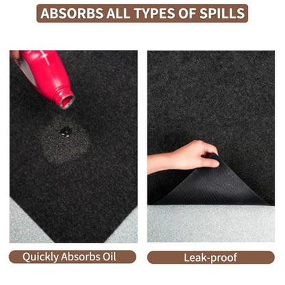 Oil Spill Mat, Dog Seat Cover, Garage Floor Mat for Under Car,Highly Absorbent Maintenance Mat Protects Vehicle Interior, Fit for SUVs, Trucks, Vans, and Cars (2 PCS 36 x 60 Inch) - size: 2 PCS 36 x 60 Inch