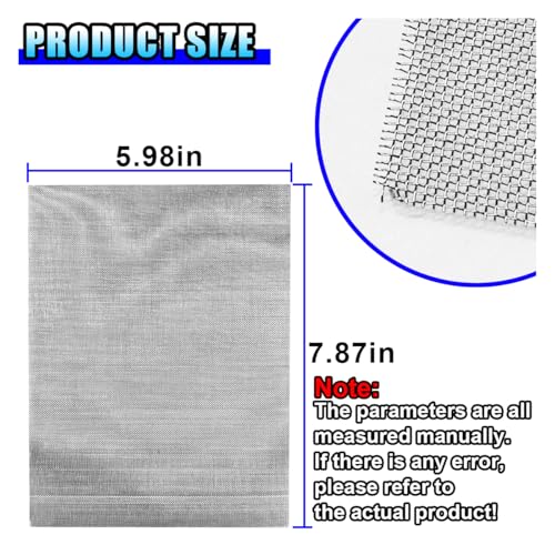 6 × 8 Inch Welding Mesh (5PCS) | Plastic Reinforcing Stainless Steel Wire Mesh Screen for Thermoplastic Repair, Plastic Welding Kit for Car Bumper, Kayak - size: 5PCS