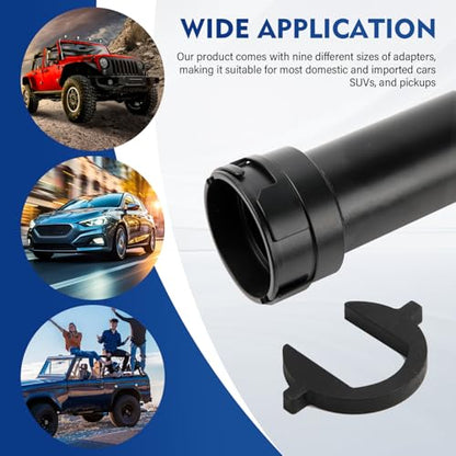 Yonligonju Inner Tie Rod Removal Tool, Master Inner Tie Rod Tool Set with 12 Crowfoot Adapters & 1/2 Inch Drive Tube for Tie Rods Remove & Install Suitable for Domestic & Import Cars(Blue)