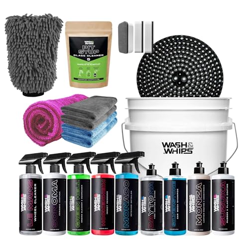 Quick Detailing Pro Kit for Auto Detailing - Complete 16-Piece Car Care Set with Shampoo, Ceramic Coating, Interior Cleaner, Engine Degreaser, Wheel & Tire Cleaner, Microfiber Towels & More