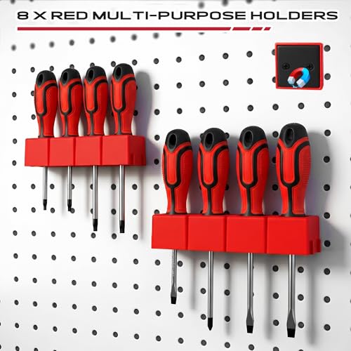 18PCS Magnetic Tool Organizer Set, Includes 8 Screwdriver Holders, 2 Large Wrench Organizers, 4 Small Wrench Organizers and 4 Pliers Racks for Toolbox, Garage and Workshop Storage, Tools Not Included - style: New Version-18PC Magnetic Kit