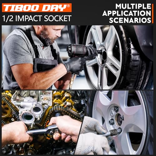 1/2" Drive 7mm Impact Socket Metric Standard Impact Socket Blackening Finish 4 Point Square Socket made with Chrome Molybdenum Alloy Steel for Auto Repair Mechanical Maintenance Removal of Axle Nut - size: 7mm - 4pt, style: 1/2" Drive Standard Socket