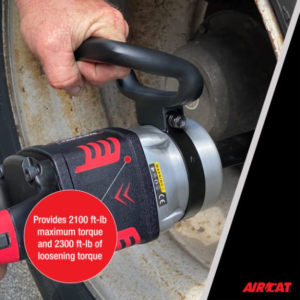 AIRCAT Pneumatic Tools 1993-VXL: 1-Inch Vibrotherm Drive Composite Straight Impact Wrench 2,300 ft-lbs - 7-Inch Extended Anvil - style: 7-Inch Extended Anvil